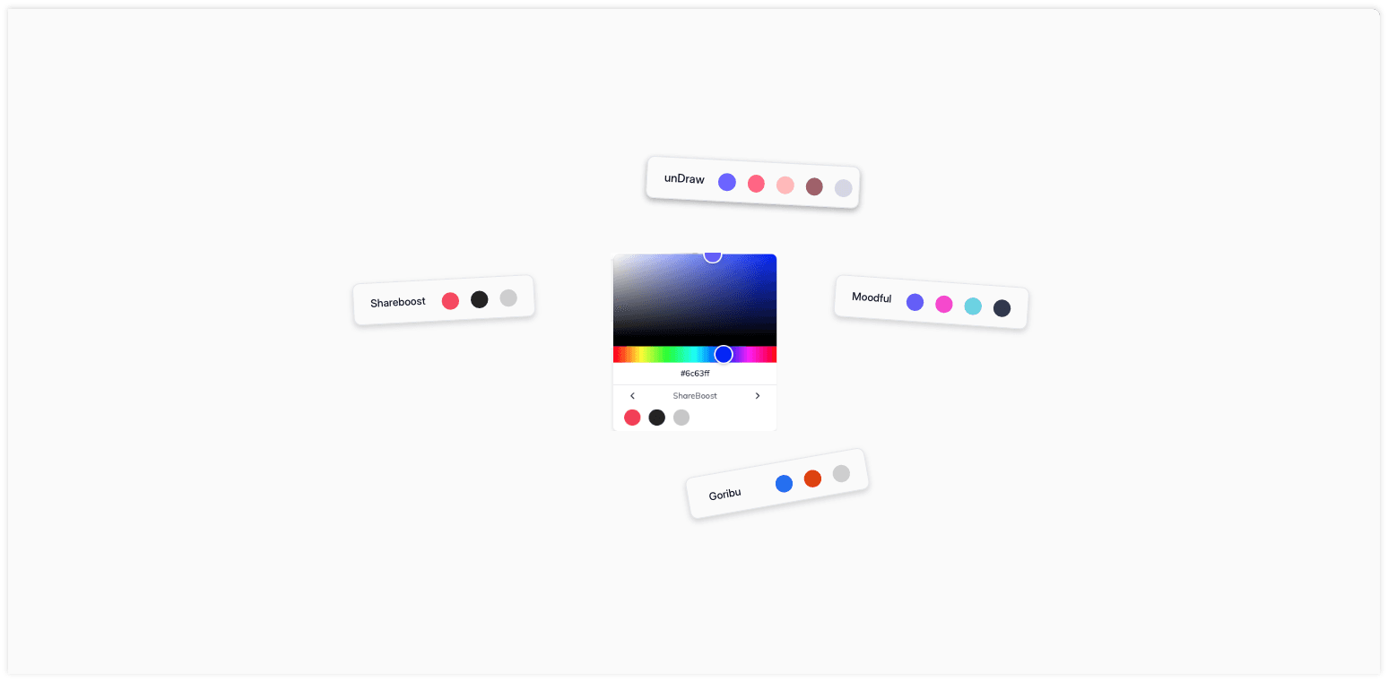 Store and use your own colors directly on unDraw